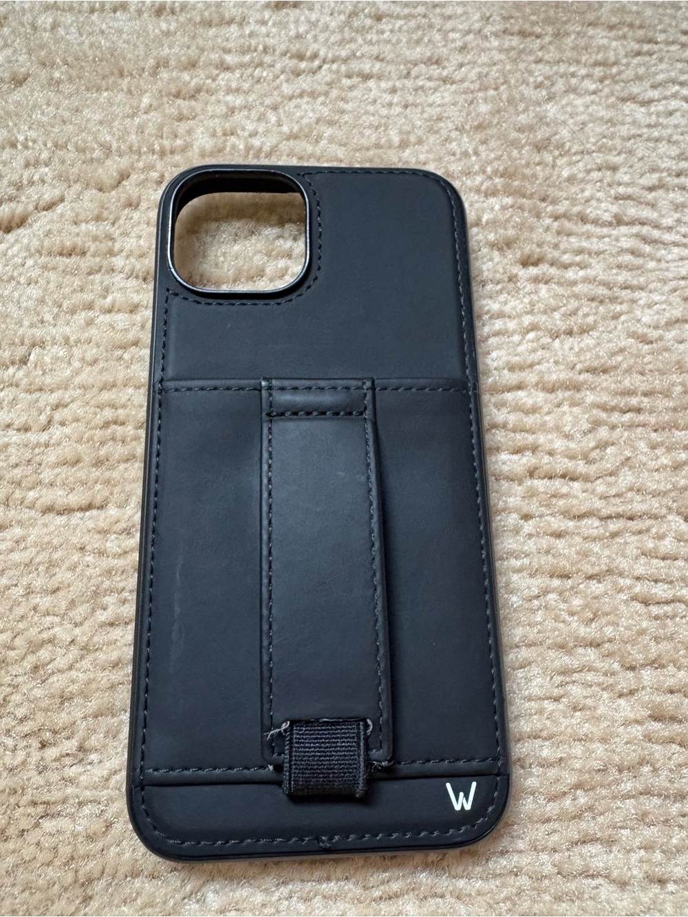 Walli iPhone 14 Black Phone Case with Kickstand by